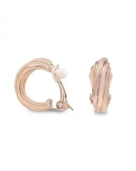 Jon Richard Rose Hoop Clip On Earring