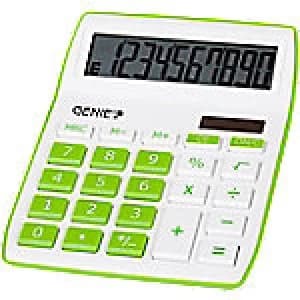 GENIE Desktop Calculator 840 G 10 Digit Display Green