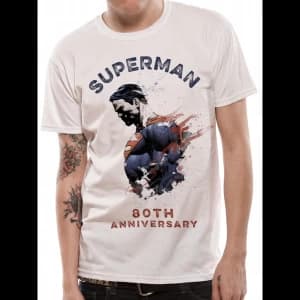 Superman - 80th Anniversary Mens Small T-Shirt - White