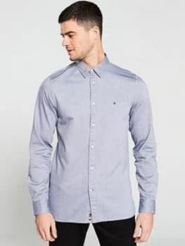 Tommy Hilfiger Four Way Stretch Long Sleeved Shirt - Navy Blazer