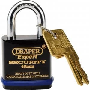 Draper Expert Heavy Duty Steel Padlock 46mm Standard