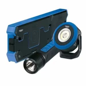 Draper Wireless/Usb Rechargeable Hand Torch And Mini Floodlight With Dual Charging Pad