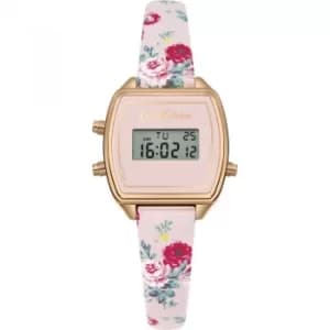 Ladies Cath Kidston Antique Rose Digital Chronograph Watch