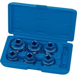 Draper Expert 6 Piece 1/2" Drive Oil Filter Cap Socket Set 1/2"
