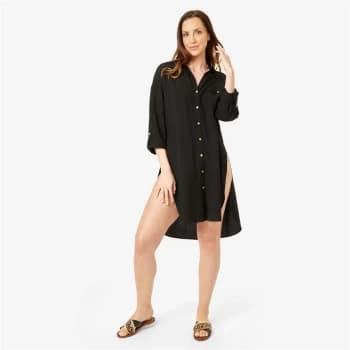 Biba Kaftan Shirt Dress - Black