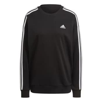 adidas Essentials Studio Lounge 3-Stripes Sweatshirt Wome - Black
