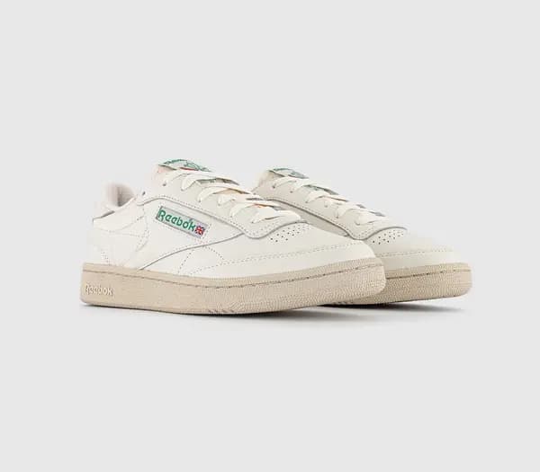 Reebok Club C 1985 TV Trainers Chalk Paper White Green, 4
