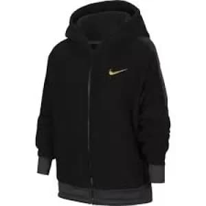 Nike Pro Therma-FIT Big Kids (Girls') Full-Zip Hoodie - Black