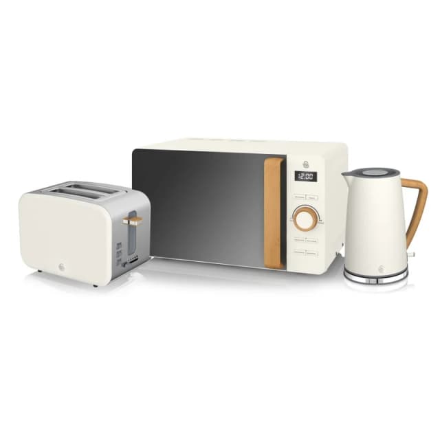 Swan EEJB146 1.7L Kettle, 2 Slice Toaster & 20L Microwave Triple Pack