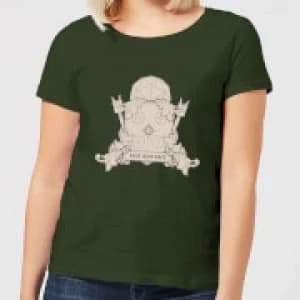 Crystal Maze Fast And Safe Crest Womens T-Shirt - Forest Green - L