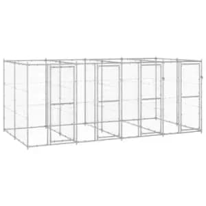 Vidaxl Outdoor Dog Kennel Galvanised Steel 9.68 M