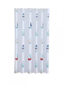 Aqualona Beach Hut Shower Curtain