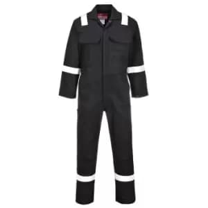 Portwest Bizweld Iona Flame Resistant Work Overall/Coverall (M/R) (Black)