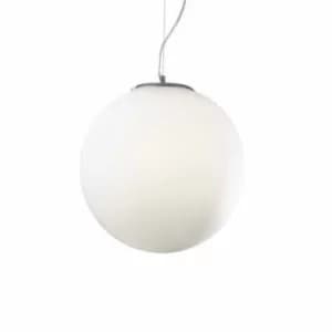 Mapa Bianco 1 Light Extra Large Globe Ceiling Pendant White, E27