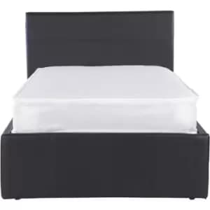 Side Lift Ottoman Bed 150cm Black - GFW