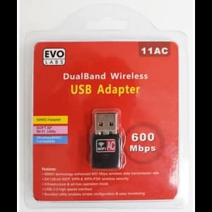 Evo Labs AC600 Dual Band USB WiFi Network Adapter