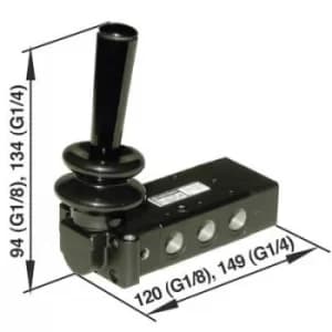 Norgren Mechanically operated pneumatic valve X3067702 Enclosure material Aluminium