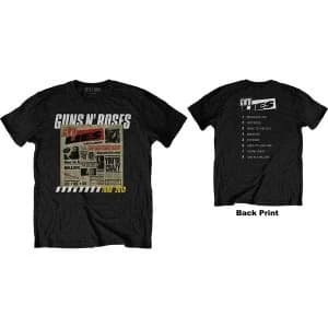 Guns N' Roses - Lies Track List Mens Large T-Shirt - Black