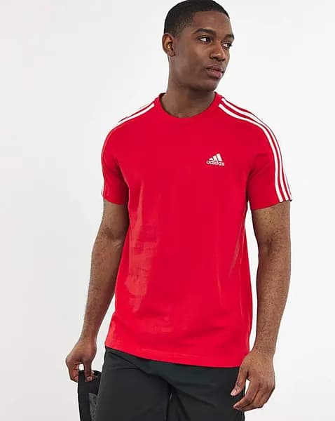 Adidas adidas 3 Stripes T-Shirt RED Male S34/37 DA93701