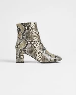Ted Baker Imitation Snake Block Heel Ankle Boot