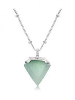 Beaverbrooks Silver Aventurine Pendant