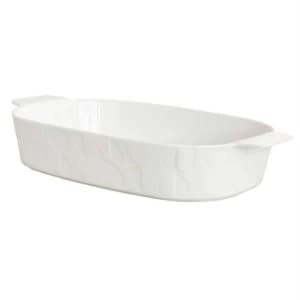 Beau & Elliot Embossed Large Oven Dish - White