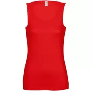 SOLS Womens/Ladies Jane Sleeveless Tank / Vest Top (L) (Red)
