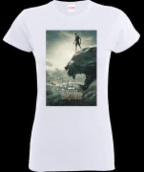 Black Panther Poster Womens T-Shirt - White