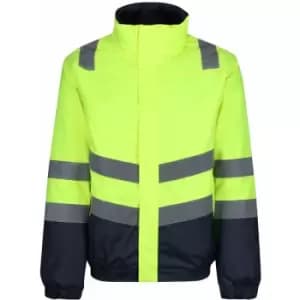 Regatta Mens High-Vis Insulated Jacket (3XL) (Yellow/Navy) - Yellow/Navy