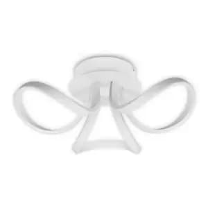 Integrated LED ceiling lamp Knot white 3 bulbs 19cm