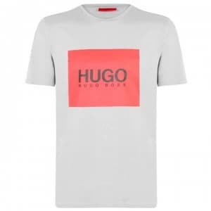 Hugo Boss Square Logo T-Shirt Medium Grey Size L Men