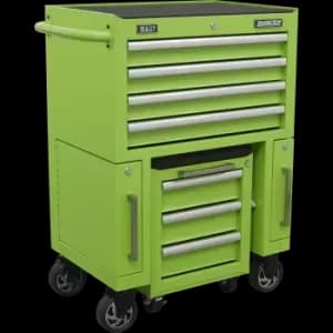 Sealey Tool Roller Cabinet and Pull Out Utility Seat Green