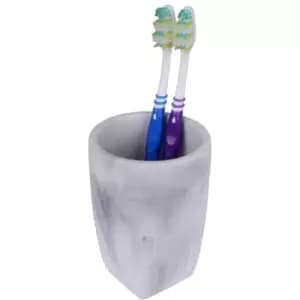 Octavia Freestanding Tumber, White Marble - White Marble