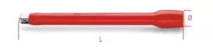 Beta Tools 920 MQ/22 VDE 1000V Insulated 1/2" Dr Extension Bar L: 264mm Ø: 30mm