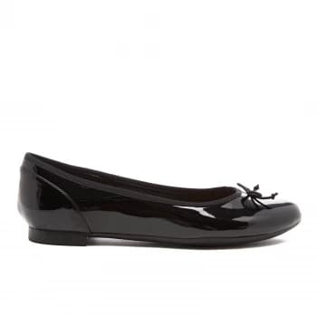 Clarks Womens Couture Patent Ballet Flats - Black - UK 7