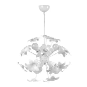 Onli Clara 6 Light Flower Spherical Pendant Ceiling Light, White