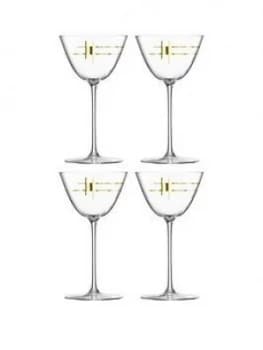 Lsa International Century Martini Glasses ; Set Of 4
