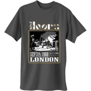 The Doors - Roundhouse London Mens Large T-Shirt - Charcoal Grey