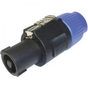 Audio jack Plug straight Number of pins 4 Black Blue Cliff FM1250