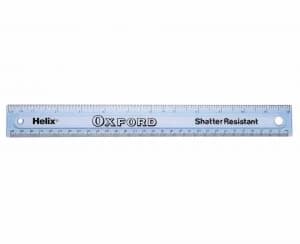 Helix Ruler 30cm Shatterproof Transparent