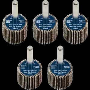 Sealey Flap Wheels Pack Of 5 25mm 20mm 60g