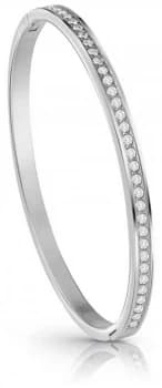 Guess All Around Rhodium Plated Swarovski Bangle UBB28133-L Jewellery