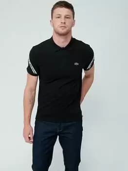 Mens Lacoste Regular Fit Stretch Mini Pique Polo Size 3 - S Black