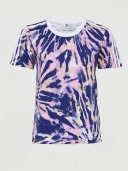 adidas Originals Psychedelic Summer Short Sleeve T-Shirt - Multi, Size 18, Women