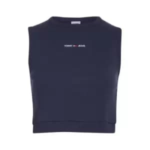 Tommy Jeans Crop Linear Tank - Blue