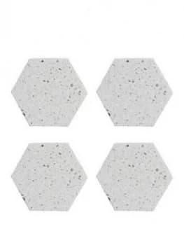 Typhoon Elements Terrazzo Hexagonal Coasters ; Set Of 4