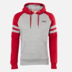 Superdry Mens Classic Raglan Hoodie - Collective Dark Grey Grit - M
