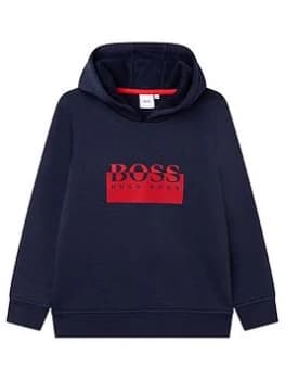 Hugo Boss Logo Pullover Hoodie Navy Size 10 Years Kids