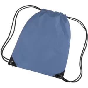 Premium Gymsac Water Resistant Bag (11 Litres) (Pack Of 2) (One Size) (Airforce Blue) - Bagbase