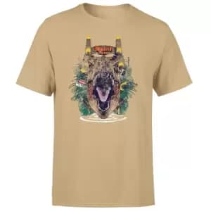 Jurassic Park T-Rex Break Out Unisex T-Shirt - Tan - L